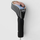 Papa Richtte Moderne Script Foto Op Golfheadcover (Schuin)