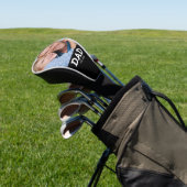 Papa Richtte Moderne Script Foto Op Golfheadcover (Insitu)