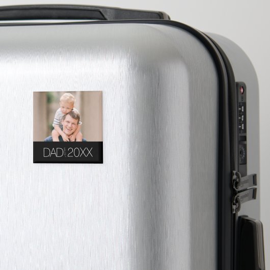 Papa Richtte Moderne Script Magneet op (Insitu (bagage))