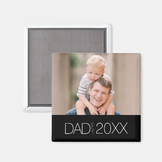 Papa richtte moderne scriptmagneet op magneet (Voorkant / Achterkant)