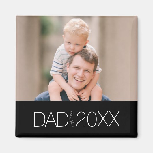 Papa richtte moderne scriptmagneet op magneet (Voorkant)