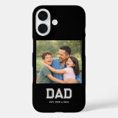 Papa Richtte Moderne Tekst Foto Zwart op Case-Mate iPhone Case (Achterkant)