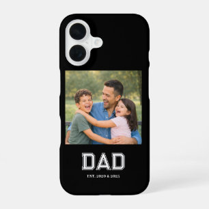 Papa Richtte Moderne Tekst Foto Zwart op iPhone 16 Hoesje