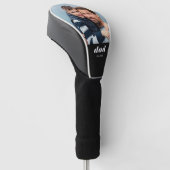 Papa Richtte Moderne Typografie Foto Golfheadcover (Schuin)