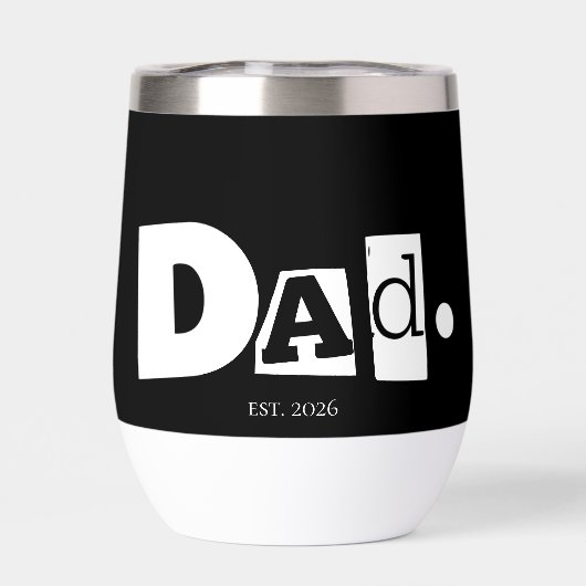 Papa Richtte Moderne Vet Aangepaste Jaar (Achterkant)