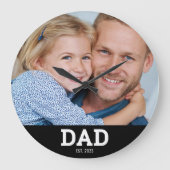 Papa Richtte Moderne Witte Foto Ronding In Grote Klok (Voorkant)