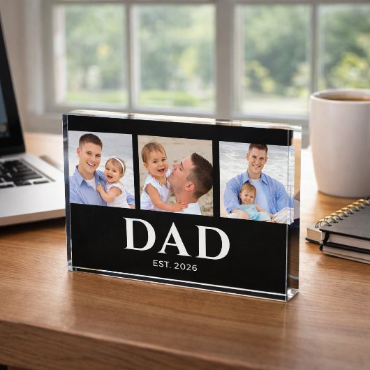 Papa Richtte Moderne Zwarte 3 Foto Op