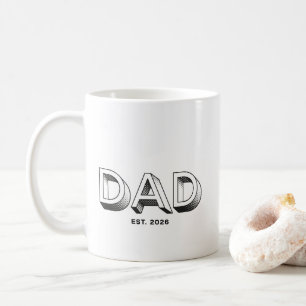 Papa Richtte Nieuwe Papa Cadeau Op Koffiemok