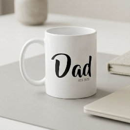 Papa Richtte Nieuwe Papa Cadeau Op Koffiemok