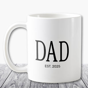 Papa Richtte Nieuwe Papa Cadeau Op Koffiemok