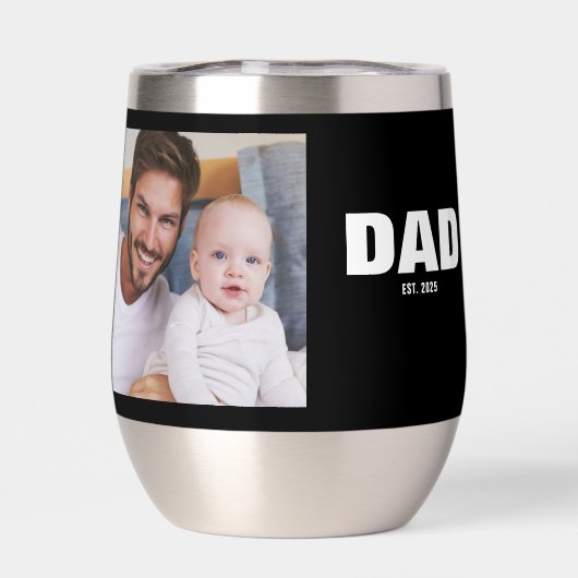 Papa Richtte Zwarte Foto Op (Achterkant)