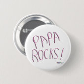 Papa Rocks. Knoop Ronde Button 5,7 Cm (Voorkant /achterkant)