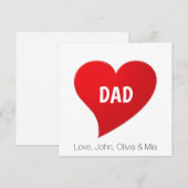 Papa rode kinder kaart voor grote hartslag (Voorkant / Achterkant)