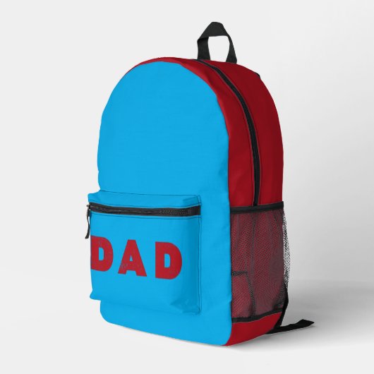 Papa [Rode verweerde tekst] Bedrukte Rugzak (Achterkant Hoek Rechts)