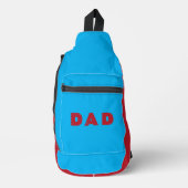 Papa [Rode verweerde tekst] Sling Bag (Voorkant)