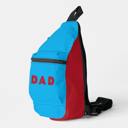 Papa [Rode verweerde tekst] Sling Bag (Rechterhoek)