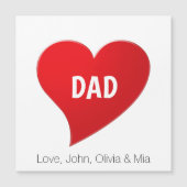 Papa rood hart gepersonaliseerd met schattige magn (Voorkant)
