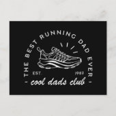Papa runnen club lopen marathonloper atletische es feestdagenkaart (Voorkant)