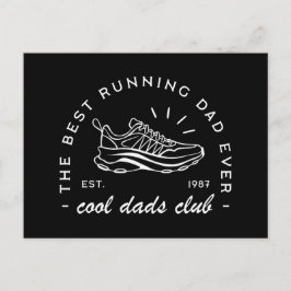 Papa runnen club lopen marathonloper atletische es feestdagenkaart