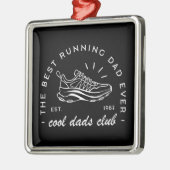 Papa runnen club lopen marathonloper atletische es metalen ornament (Links)