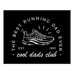 Papa runnen club lopen marathonloper atletische es perfect poster