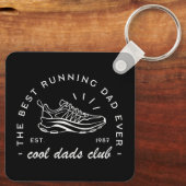 Papa runnen club lopen marathonloper atletische es sleutelhanger (Achterkant)
