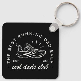 Papa runnen club lopen marathonloper atletische es sleutelhanger