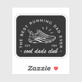 Papa runnen club lopen marathonloper atletische es sticker
