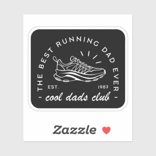 Papa runnen club lopen marathonloper atletische es sticker (Vel)