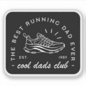 Papa runnen club lopen marathonloper atletische es sticker (Voorkant)
