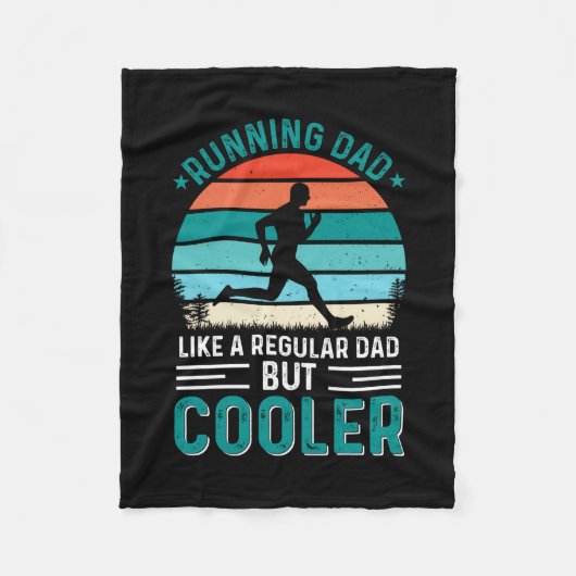 Papa runnen fleece deken (Voorkant)