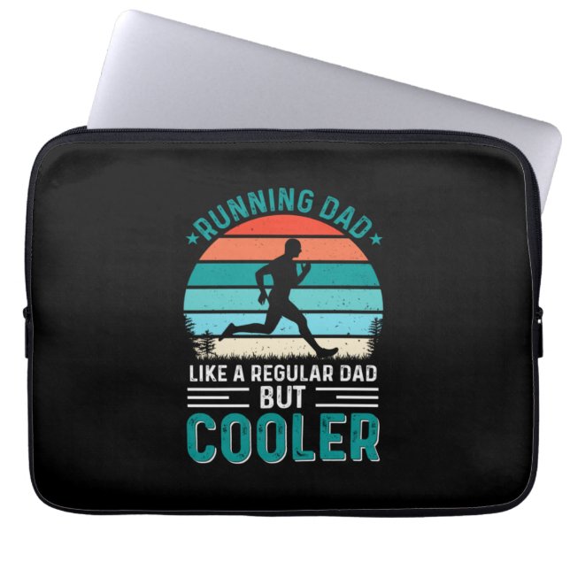 Papa runnen laptop sleeve (Voorkant)