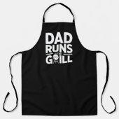 Papa runt de grill BBQ Schort (Voorkant)
