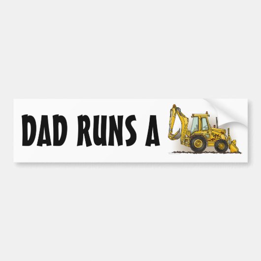 Papa runt een Bumpersticker (Voorkant)