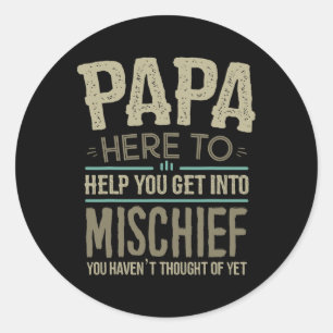 Papa S van kleinkinderen voor mannen Vaderdag Papa Ronde Sticker