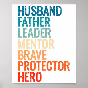 Papa S Voor Mannen Echtgenoot Retro Daddy Vaders Poster