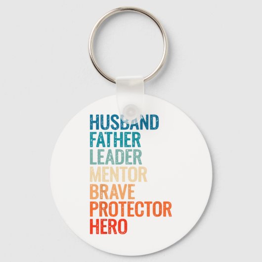 Papa S Voor Mannen  Echtgenoot Retro Daddy Vaders Sleutelhanger (Voorkant)