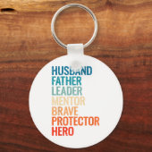 Papa S Voor Mannen  Echtgenoot Retro Daddy Vaders Sleutelhanger (Voorkant)