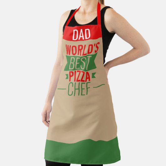 Papa - 's Werelds Beste Pizza Chef - driekleur in Schort (Insitu)