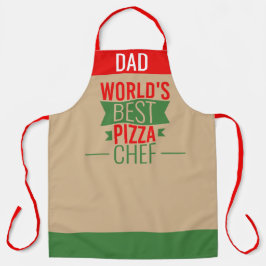 Papa - 's Werelds Beste Pizza Chef - driekleur in  Schort
