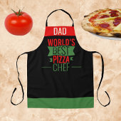 Papa - 's Werelds Beste Pizza Chef - rood zwart gr Schort