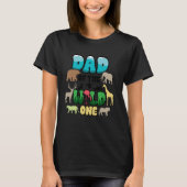 Papa Safari 1e verjaardag van Wild One Zoo Oerwoud T-shirt (Voorkant)