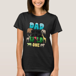 Papa Safari 1e verjaardag van Wild One Zoo Oerwoud T-shirt
