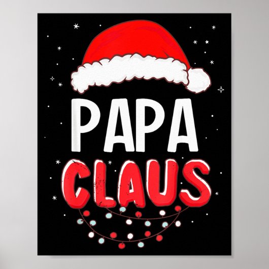 Papa Santa Claus Christmas Matching Costume Poster (Voorkant)
