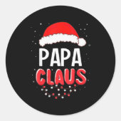 Papa Santa Claus Christmas Matching Costume  Ronde Sticker (Voorkant)
