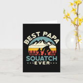 Papa Sasquatch Papa Beste Papa Squatch Ooit Vaderd Kaart (Gele Bloem)