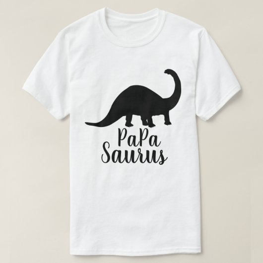 Papa Saurus Brontosaurus Silhouette T-shirt (Design voorkant)