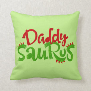 Papa Saurus Dinosaur Lettering Kussen