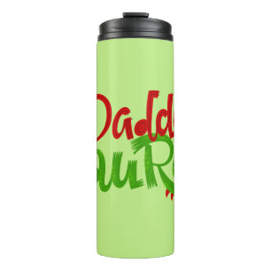 Papa Saurus Dinosaur Lettering Thermosbeker