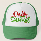 Papa Saurus Dinosaur Lettering Trucker Pet (Voorkant)